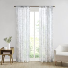 Botanical Printed Texture Sheer Window Pair
