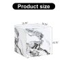 Modern white MDF+sticker material cube stylish texture design coffee table -15.75 inches-