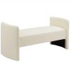 Beige, Cat Claw Cloth Bedroom Casual Rectangular Sofa Stool