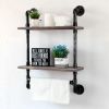 Industrial Pipe Shelf Bathroom Shelves Wall Mounted