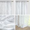 Botanical Printed Texture Sheer Window Pair