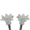 Ambrose Exquisite 2-Piece Candle Holders in Silver (Gift Box Included)