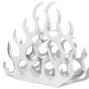 Wine Stand for 11 Bottles Silver Aluminum