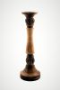 Benzara Mango Wood Vintage Style Candleholder/Candlestick, Set of 3, Brown