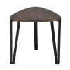 Nesting Coffee Table, Set of 3 End Tables for Living Room, Stacking Side Tables, Wood Look Accent Furniture with Metal Frame - WALNUT & BLACK