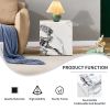 Modern white MDF+sticker material cube stylish texture design coffee table -15.75 inches-