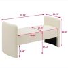 Beige, Cat Claw Cloth Bedroom Casual Rectangular Sofa Stool