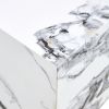 Modern white MDF+sticker material cube stylish texture design coffee table -15.75 inches-