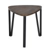 Nesting Coffee Table, Set of 3 End Tables for Living Room, Stacking Side Tables, Wood Look Accent Furniture with Metal Frame - WALNUT & BLACK