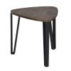 Nesting Coffee Table, Set of 3 End Tables for Living Room, Stacking Side Tables, Wood Look Accent Furniture with Metal Frame - WALNUT & BLACK