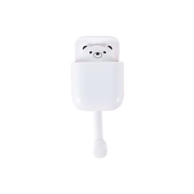 Creative Bear Free Punch Door Hook (Color: White)