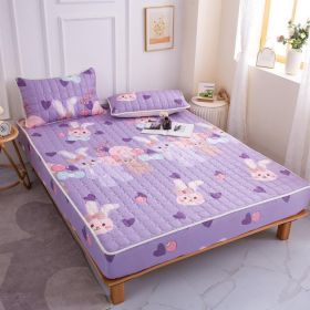 Cotton Covered Anti Slip Cartoon Bedspread (Option: Penguin Rabbit-180x220cm)