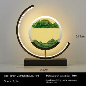 Chinese Style Decorative Glass Hourglass Table Lamp (Option: Red Pink Green Moth Black-button switch-EU)