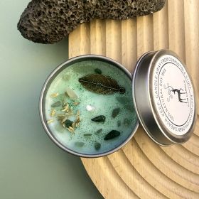 Crystal Dried Flower Scented Candle Snakehead Rod Silver Iron Can (Option: Verbena)