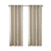 Fretwork Print Grommet Top Window Curtain Panel