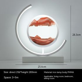 Chinese Style Decorative Glass Hourglass Table Lamp (Option: Red Leaf Inscription PoemWhith-Remote control switch-AU)