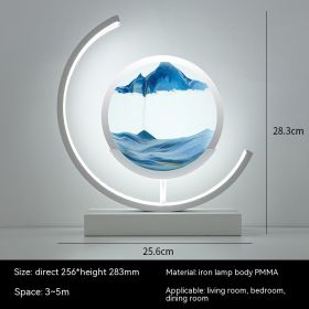 Chinese Style Decorative Glass Hourglass Table Lamp (Option: Blue ice water white-Remote control switch-EU)